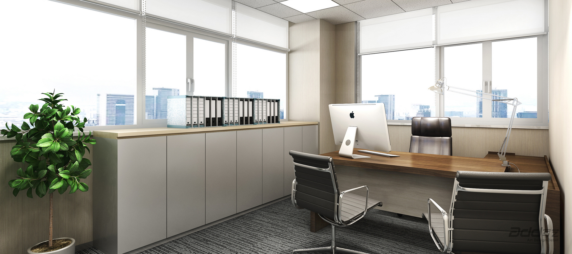 百特醫(yī)療辦公空間設計-經理室-pc